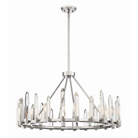 Crystorama Watson 8 Light Polished Nickel Chandelier WAT-B2008-PN